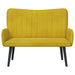 Canapea cu două locuri Galben 115 x 61 x 87 cm Catifea - WALTI WALTI