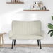 Canapea cu două locuri Crem 115 x 61 x 87 cm Catifea - WALTI WALTI