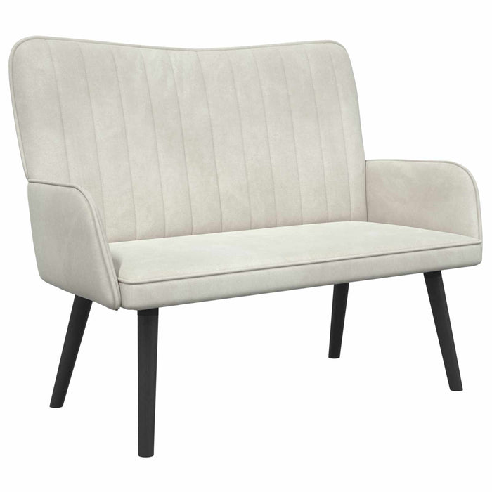 Canapea cu două locuri Crem 115 x 61 x 87 cm Catifea - WALTI WALTI