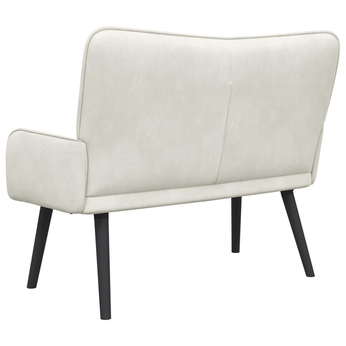 Canapea cu două locuri Crem 115 x 61 x 87 cm Catifea - WALTI WALTI
