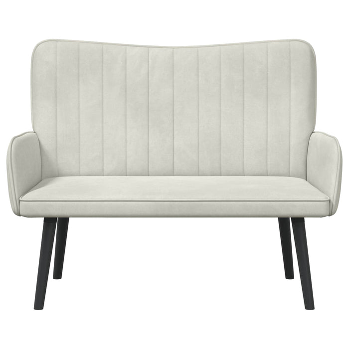 Canapea cu două locuri Crem 115 x 61 x 87 cm Catifea - WALTI WALTI