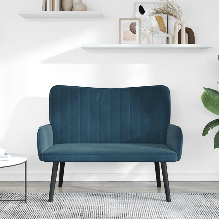 Canapea cu două locuri albastru 115 x 61 x 87 cm Catifea - WALTI WALTI