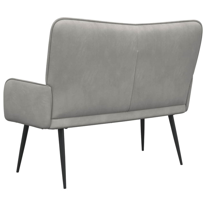 Canapea cu două locuri Gri deschis 115 x 61 x 87 cm Catifea - WALTI WALTI