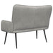 Canapea cu două locuri Gri deschis 115 x 61 x 87 cm Catifea - WALTI WALTI