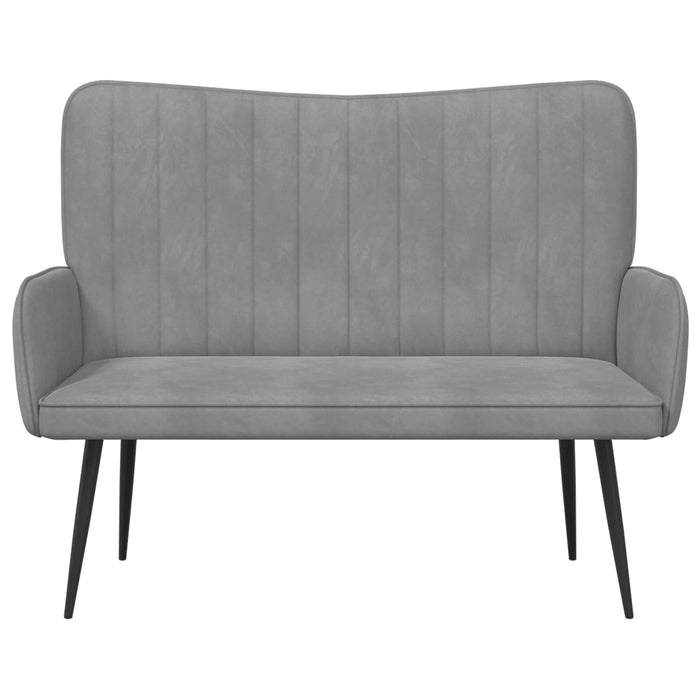 Canapea cu două locuri Gri deschis 115 x 61 x 87 cm Catifea - WALTI WALTI