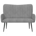 Canapea cu două locuri Gri deschis 115 x 61 x 87 cm Catifea - WALTI WALTI