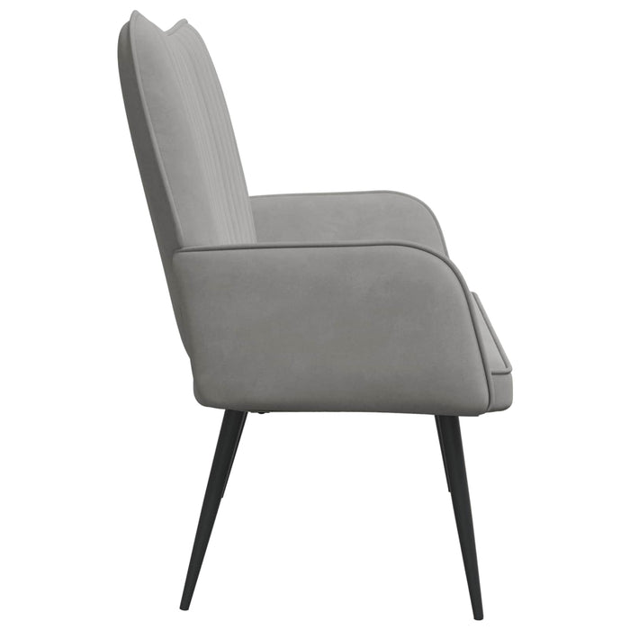 Canapea cu două locuri Gri deschis 115 x 61 x 87 cm Catifea - WALTI WALTI