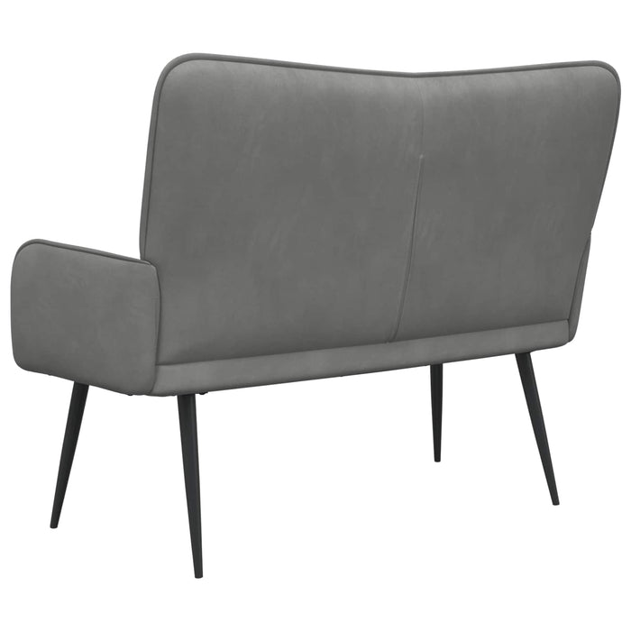 Canapea cu două locuri Gri închis 115 x 61 x 87 cm Catifea - WALTI WALTI