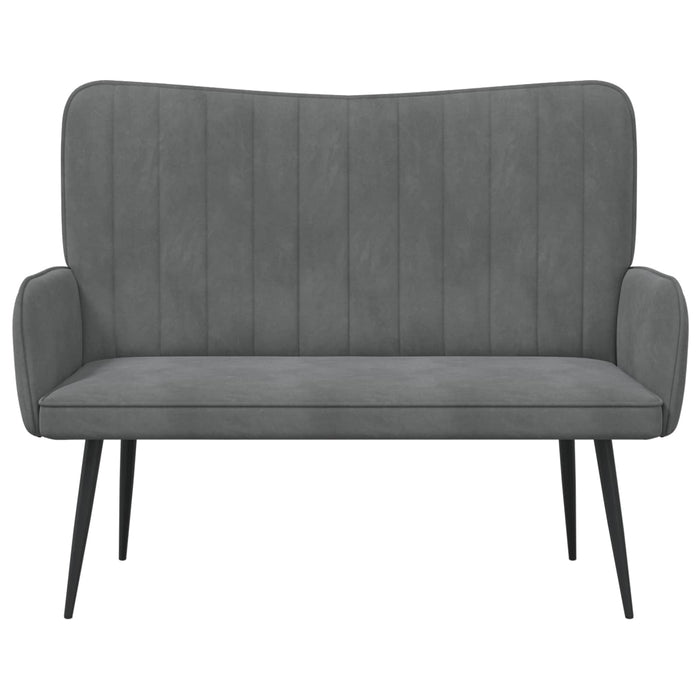 Canapea cu două locuri Gri închis 115 x 61 x 87 cm Catifea - WALTI WALTI