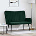 Canapea cu două locuri Verde închis 115 x 61 x 87 cm Catifea - WALTI WALTI
