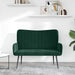 Canapea cu două locuri Verde închis 115 x 61 x 87 cm Catifea - WALTI WALTI