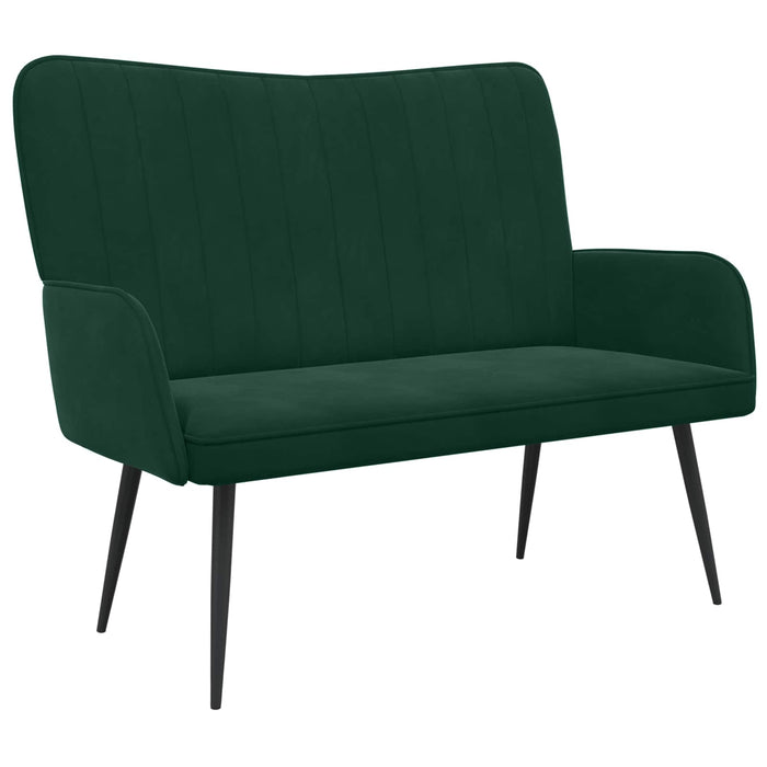 Canapea cu două locuri Verde închis 115 x 61 x 87 cm Catifea - WALTI WALTI