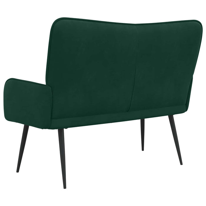 Canapea cu două locuri Verde închis 115 x 61 x 87 cm Catifea - WALTI WALTI