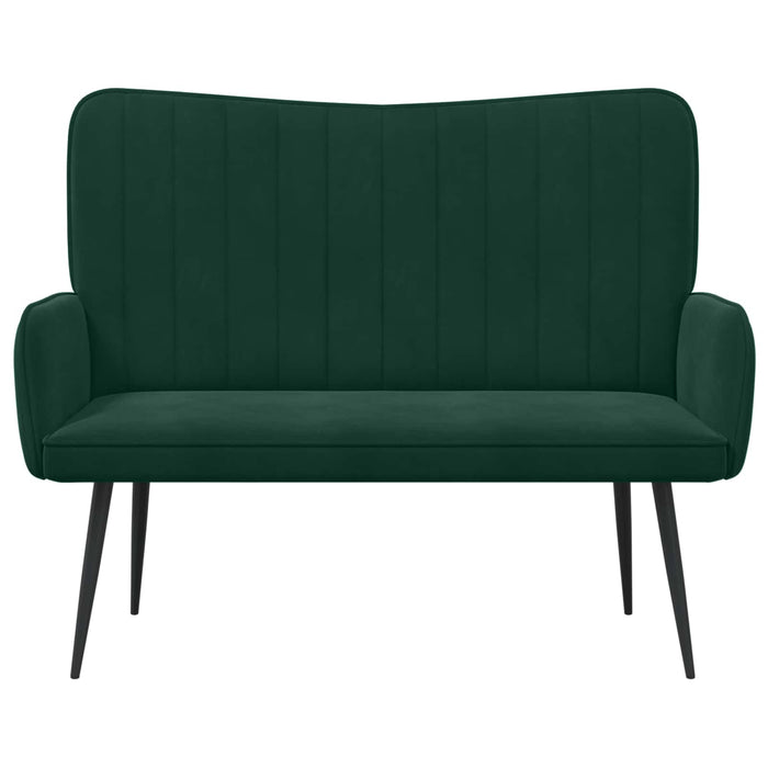 Canapea cu două locuri Verde închis 115 x 61 x 87 cm Catifea - WALTI WALTI