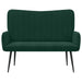 Canapea cu două locuri Verde închis 115 x 61 x 87 cm Catifea - WALTI WALTI