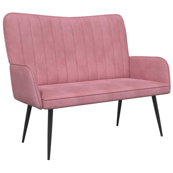Canapea cu două locuri Roz 115 x 61 x 87 cm Catifea - WALTI WALTI