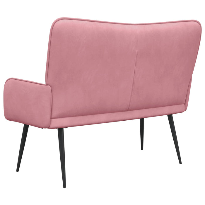 Canapea cu două locuri Roz 115 x 61 x 87 cm Catifea - WALTI WALTI