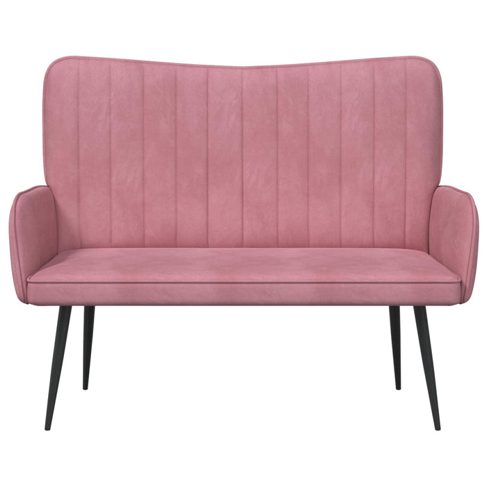 Canapea cu două locuri Roz 115 x 61 x 87 cm Catifea - WALTI WALTI