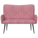 Canapea cu două locuri Roz 115 x 61 x 87 cm Catifea - WALTI WALTI