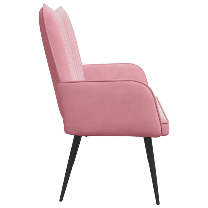 Canapea cu două locuri Roz 115 x 61 x 87 cm Catifea - WALTI WALTI