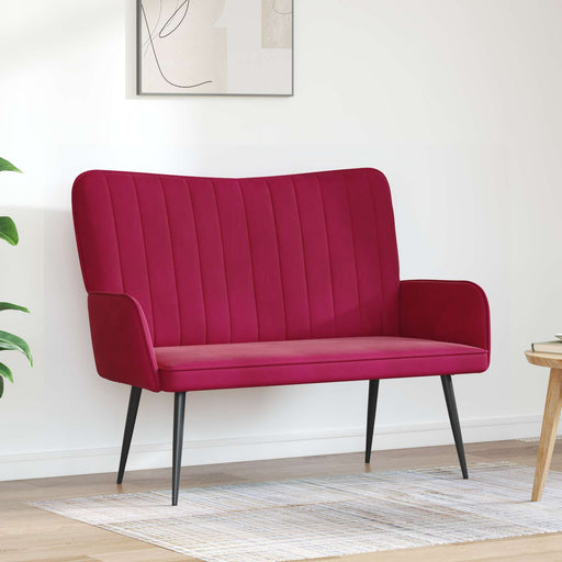 Canapea cu două locuri bordo 115 x 61 x 87 cm Catifea - WALTI WALTI
