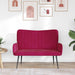 Canapea cu două locuri bordo 115 x 61 x 87 cm Catifea - WALTI WALTI