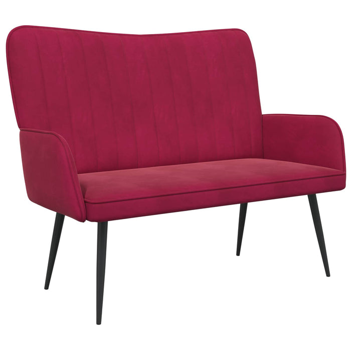 Canapea cu două locuri bordo 115 x 61 x 87 cm Catifea - WALTI WALTI