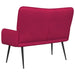 Canapea cu două locuri bordo 115 x 61 x 87 cm Catifea - WALTI WALTI