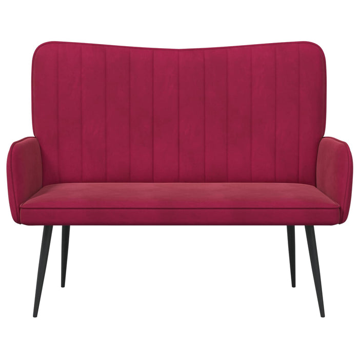 Canapea cu două locuri bordo 115 x 61 x 87 cm Catifea - WALTI WALTI