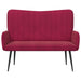 Canapea cu două locuri bordo 115 x 61 x 87 cm Catifea - WALTI WALTI