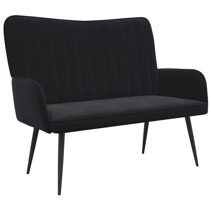 Canapea cu două locuri Negru 115 x 61 x 87 cm Catifea - WALTI WALTI