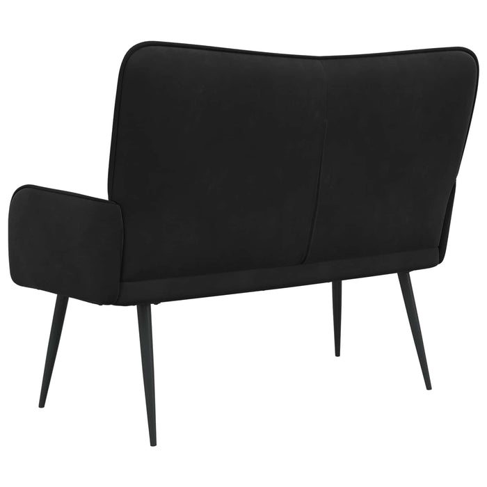 Canapea cu două locuri Negru 115 x 61 x 87 cm Catifea - WALTI WALTI