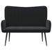 Canapea cu două locuri Negru 115 x 61 x 87 cm Catifea - WALTI WALTI