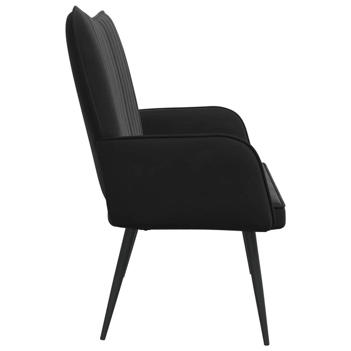 Canapea cu două locuri Negru 115 x 61 x 87 cm Catifea - WALTI WALTI