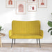 Canapea cu două locuri Galben 115 x 61 x 87 cm Catifea - WALTI WALTI