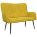 Canapea cu două locuri Galben 115 x 61 x 87 cm Catifea - WALTI WALTI
