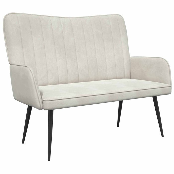 Canapea cu două locuri Crem 115 x 61 x 87 cm Catifea - WALTI WALTI