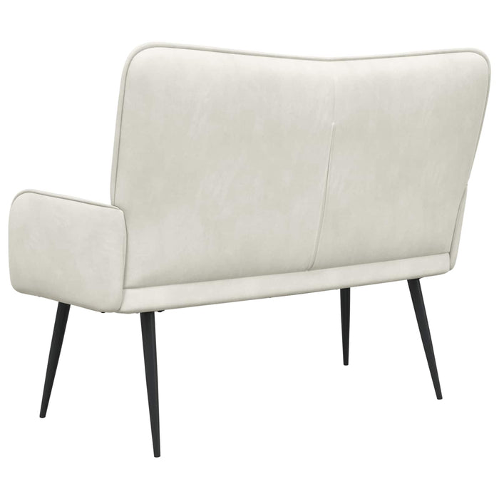 Canapea cu două locuri Crem 115 x 61 x 87 cm Catifea - WALTI WALTI