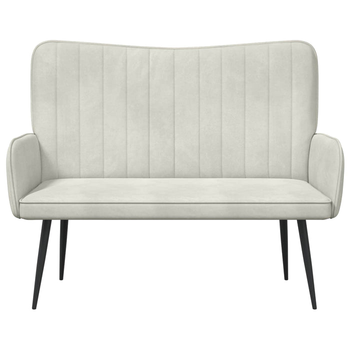 Canapea cu două locuri Crem 115 x 61 x 87 cm Catifea - WALTI WALTI