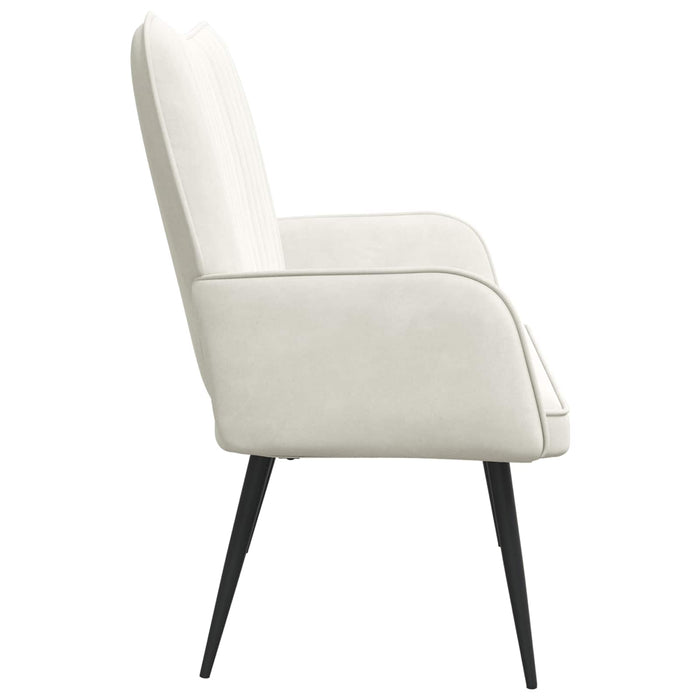 Canapea cu două locuri Crem 115 x 61 x 87 cm Catifea - WALTI WALTI