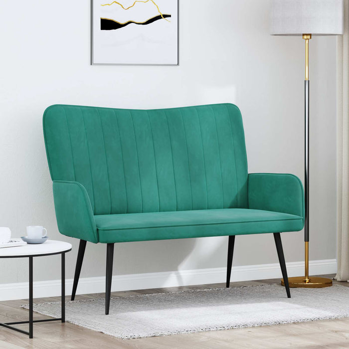Canapea cu două locuri Turcoaz 115 x 61 x 87 cm Catifea - WALTI WALTI