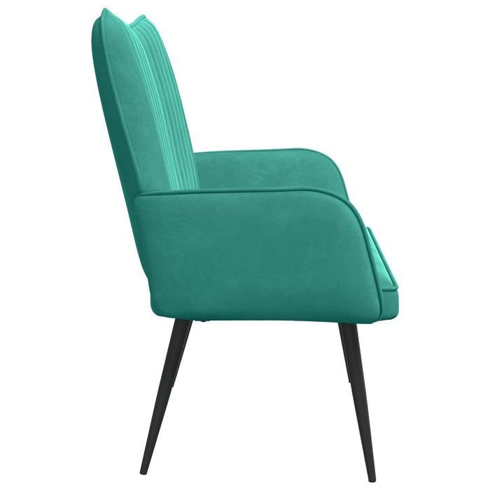 Canapea cu două locuri Turcoaz 115 x 61 x 87 cm Catifea - WALTI WALTI