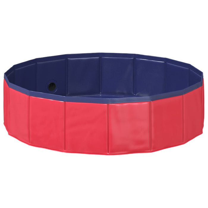 Piscină pliabilă pentru câini Roșu 80 x 80 x 20 cm PVC - WALTI WALTI