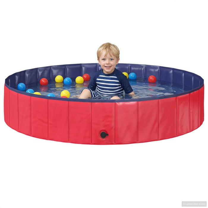 Piscină pliabilă pentru câini Roșu și albastru Ø 160 x 30 cm - WALTI WALTI
