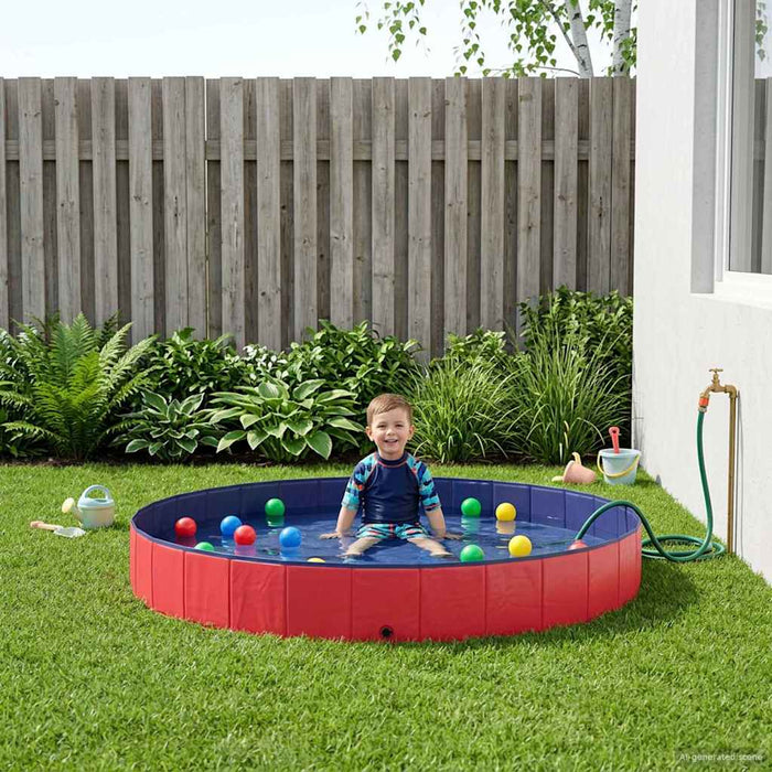 Piscină pentru copii Roșu Ø300 x 38 cm - WALTI WALTI