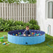 Piscină pliabilă pentru câini albastru 160 x 160 x 30 cm PVC - WALTI WALTI