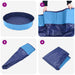 Piscină pliabilă pentru câini albastru 160 x 160 x 30 cm PVC - WALTI WALTI