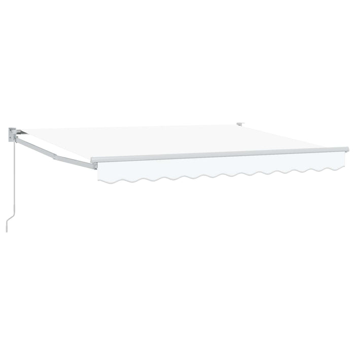 Copertină retractabilă Alb 3 x 2 m Poliester și Aluminiu WALTI
