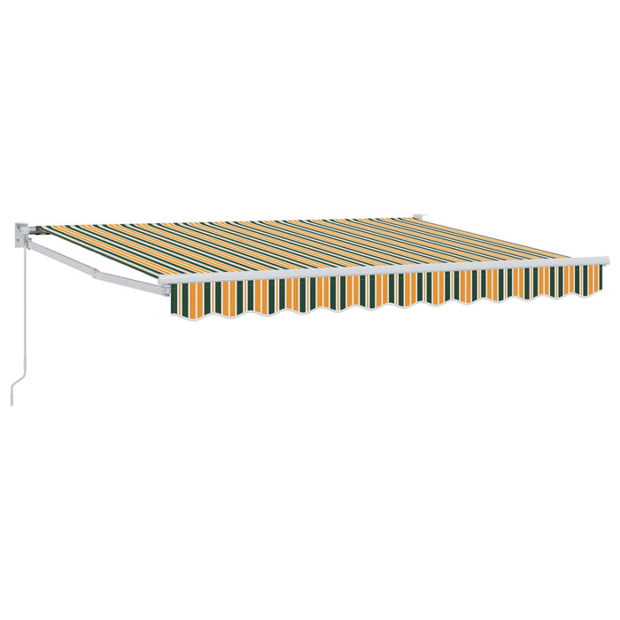 Copertină retractabilă Verde și galben 3 x 2 m WALTI