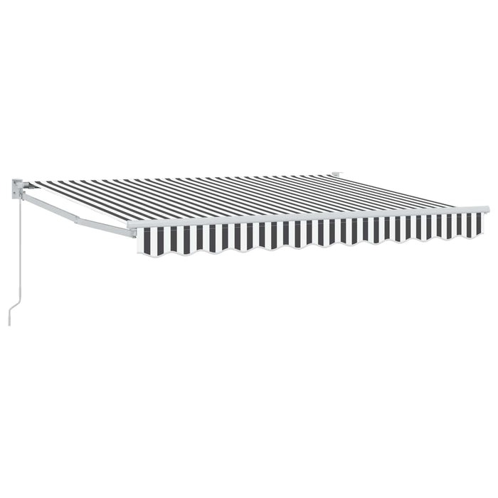 Copertină retractabilă manuală Antracit și Alb 3,5 x 2 m - WALTI WALTI
